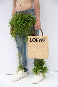 Pastoral Grunge, Loewe Aesthetic, Loewe Ss23, Ss23 Menswear, Bag Photoshoot, The Grass Is Greener, Nature And Technology, Grass Is Greener, Paris Fashion Week Runway