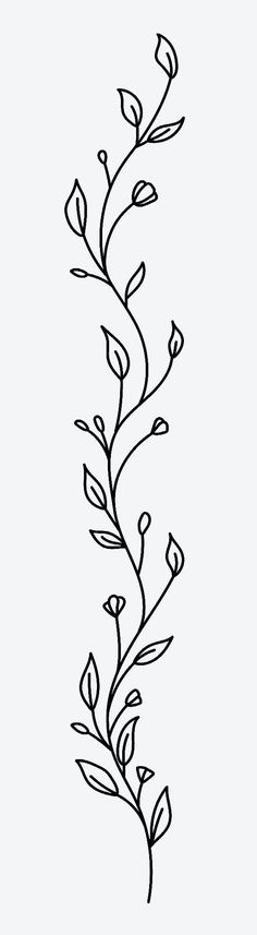 Growing Vines Semi-Permanent Tattoo. Lasts 1-2 weeks. Painless and easy to apply. Organic ink. Browse more or create your own. | Inkbox™ | Semi-Permanent Tattoos Vine Stencil Patterns, Vine Pattern Design, Easy Vines Drawing, Painted Vines And Flowers, Simple Sketches Aesthetic Easy, Easy Vine Drawings, Vine Design Drawing, Easy Flower Vine Drawings, Zentangle Vines