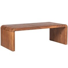 a wooden bench sitting on top of a white background