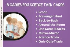 8 games for science task cards