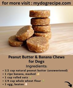 peanut butter and banana chews for dogs