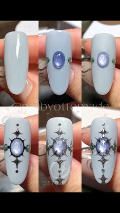 Skyrim Nail Art, Sagittarius Nail Art, Arcane Nails Ideas, Elden Ring Nails, Dungeons And Dragons Nails, Skyrim Nails, Avatar Nails Art, Targaryen Nails, Witcher Nails