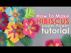 paper flowers with the words how to make hibiscuss