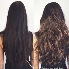 Cool caramel balayage highlights courtesy of @aimee_cuts_and_dyes Long Brunette Hair, Brunette Hair With Highlights, Long Brunette, Brown Hair With Highlights, Hair Color Balayage, Dark Blonde, Balayage Highlights, Ash Blonde, Hair Envy