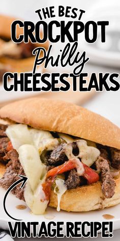 the best crockpot philly cheesesteaks vintage recipe is on sale now