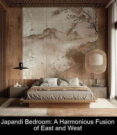 By Alan George Imagine waking up in a space that's not just a room, but a retreat. A place where the hustle of the... Scandinavian Bedroom Ideas, Flat Design Ideas, Japanese Inspired Home, Brownstone Homes, Organic Modern Living Room, Japanese Bedroom, Zen Interiors, Japanese Home Design