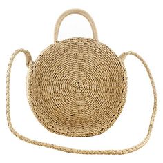 Women's Beach Bag Large Crochet Summer Circle Shoulder Bag Crochet Bag Summer, Beach Totes, Crochet Beach Bags, Summer Purses, Crochet Shoulder Bag, Bag Summer, Women Beach, Summer Bag, Brown Handbag