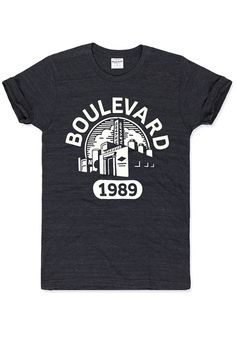 There's nothing better than supporting your favorite brewery in a great shirt. Boulevard Brewing Company originating right here in Kansas City in 1989, has become one of the largest specialty brewing companies in the Midwest! With this short sleeve tee of a Boulevard Brewing logo on the center chest, you will be able to show your support loud and proud!Support your local vendor Charlie Hustle! Super soft triblend, Short Sleeve, Unisex, Locally made!, Screen print graphic, Fit: True to Size, 50% Corporate T-shirt, Company Shirts, Tee Shirt Designs, Custom Tshirt Design, City Design, Short Sleeve T Shirt, Comfortable Outfits, Classic Shirt, Fashion Tees