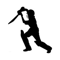 the silhouette of a man holding a baseball bat