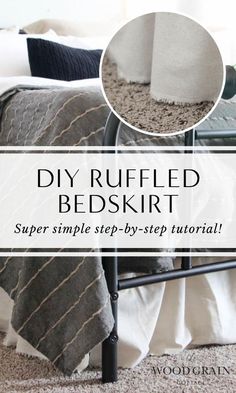 the diy ruffled bed skirt is super simple and easy to make it look like