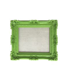 an ornate green frame on a white background