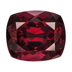 Tanzanian raspberry rhodolite garnet 13.06ct 14x12mm rectangular cushion. Gemstone mined in Tanzania and cut in India. Pyrope Garnet, Star Garnet, Rectangular Cushion, Almandine Garnet, Metamorphic Rocks, Green Garnet, Garnet Bracelet, Make Your Own Jewelry, Jtv Jewelry