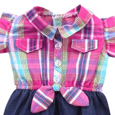 Journey Girls, Our Generation Dolls, Skirt Fits, Western Dresses, Pink Plaid, Plaid Dress, Blue Plaid, American Girl Doll, Girl Dolls