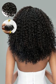 Micro Ring Human Hair Kinky Straight Extensions For Black Women Microlink Hair Extensions, Natural Human Hair Extensions, Curly Extensions, Textured Curly Hair, Micro Beads