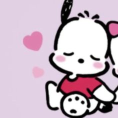 a drawing of a baby girl holding a teddy bear with hearts on it's back