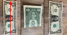 the red arrow is pointing to an image of a one dollar bill in three different ways