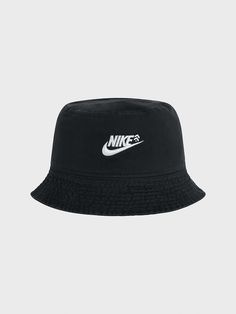 DESCRIPTION: Introducing the Nike Future Wash Bucket Hat, a blend of classic style and modern comfort. Crafted with a soft, washed fabric for a relaxed, lived-in feel, this bucket hat is perfect for both sunny days and casual outings. DETAILS: Made from lightweight, durable fabric with a washed finish for a vintage look and feel. Features a wide brim that provides ample shade and a stylish silhouette. Designed with a comfortable, adjustable interior for a snug fit that stays in place. Subtle Nik Shopping Event, Short Leggings, Wide Brimmed, Nike Logo, Online Accessories, Black Nikes, Bra Tops, Snug Fit, Sunny Days