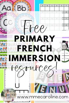 the free printable french immersion resources for children to use in their language and writing skills