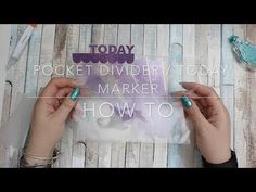 two hands are making a paper divider with the words, pocket divider maker how to