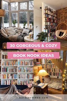 the top 10 gorgeous and cozy book nooks in this home decorating project