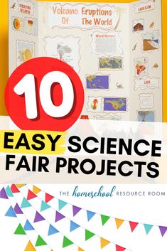 an easy science fair project for kids with the title 10 easy science fair projects on it