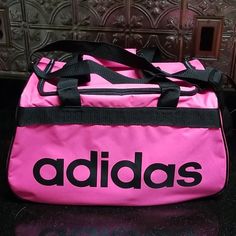 Front Adidas Logo, Side 3 Stripe Logo, Dual Top Zip Flap, Adjustable Shoulder Strap, Dual Hand Strap With Cushion Velcro Hand Guard. Adidas Sports Bag In Pink, Casual Pink Gym Bag For Travel, Sporty Pink Duffle Bag For School, Pink Sporty Duffle Bag For School, Casual Pink Gym Bag For Daily Use, Pink Casual Gym Bag For Everyday Use, Casual Pink Gym Bag With Large Capacity, Pink Large Capacity Casual Gym Bag, Casual Pink Gym Bag For Everyday Use