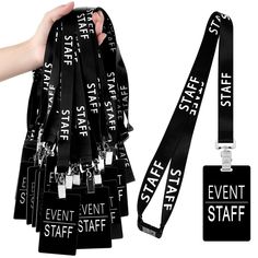 PRICES MAY VARY. What Can You Get: the package includes 50 black lanyards with 50 employee ID cards, which are plentiful and versatile enough to help your activity to be more orderly and successful Wide Application: this black lanyards for ID badges are suitable for students and office workers, suitable for conferences, seminars, offices, exhibitions, schools and other places, can provide convenience and help for your life, work, study Activity Assistant: the staff badge lanyard can bring a lot Employee Id Card, Party Organisers, Black Lanyard, Black Keychain, Event Card, Badge Lanyard, Event Organiser, Document Holder, Office Parties