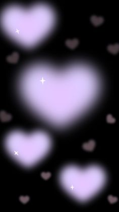 some white hearts on a black background with stars and sparkles in the dark sky