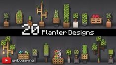 some plants and trees are shown in the video game planter designs, which is being played on nintendo wii