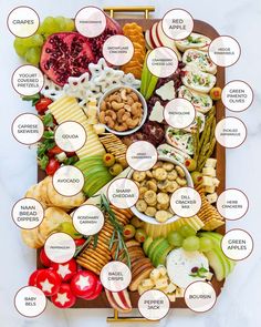 a platter filled with different types of food