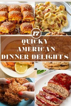 an image of american dinner delights collage