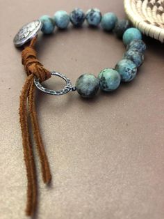 African Turquoise Bracelet Matte Jasper Bead Bracelet Indian | Etsy Diy Western Jewelry, Diy Western, African Turquoise Bracelet, Bracelet Indian, Jasper Bead Bracelet, Cowgirl Jewelry, African Turquoise, Western Jewelry, Diy Schmuck