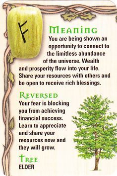 a card with an image of a tree and the words,'meaning you are holding on to outbreats that you must release