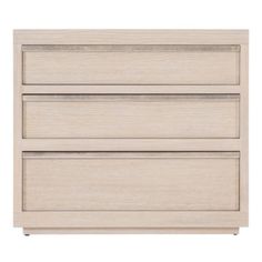 a white dresser with three drawers