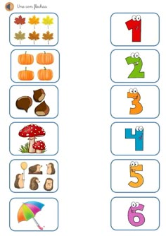 the worksheet is filled with numbers and pictures to learn how to read them