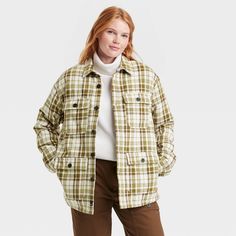 Designed with an ombre plaid pattern that’s ultra hip, the Houston White Adult Plaid Shacket sees you stylishly through cold days and cool weekends. A four-pocket front carries the classic workman style, with a roomy cut made for easy layering and a 100% recycled polyester lining inside for added warmth. Great as a rugged layer with a crewneck or turtleneck, or wear it with a button-down for a finesse-meets-outdoors look. Barber and designer Houston White grew up in North Minneapolis, where he s Plaid Button-up Outdoor Outerwear, Plaid Button-up Outerwear For Outdoor, Button-up Plaid Outerwear For Outdoor, Cold Weather Button-up Shacket With Pockets, Plaid Button-up Shacket With Pockets, Plaid Cotton Outerwear With Buttoned Pockets, Plaid Shacket With Pockets For Cold Weather, Plaid Shacket With Pockets For Work, Cotton Shacket For Fall And Cold Weather