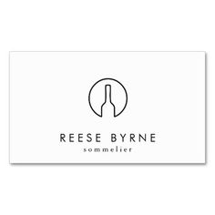 a white business card with the words reese byrne on it