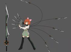 an animated character holding a bow and arrow