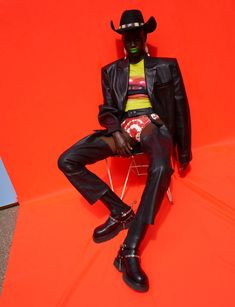 Wow Image, Black Pics, Adut Akech, Viviane Sassen, Dazed Magazine, Pleated Shirt Dress, Velvet Boots, Oversized Coat, Leather Shirt