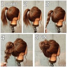 Casual Updo, Updo Styles, Hair Homecoming, Fast Hairstyles, Medium Long Hair, Hairstyles Black, Homecoming Hairstyles