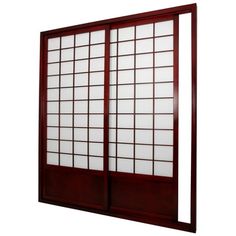 an image of a sliding glass door with wood frame and frosted glass paneling