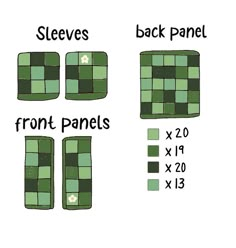 the instructions for how to make a quilt with different squares and numbers in each square