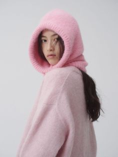 Composition : acrylic 64% nylon 27% wool 8% spandex % 1 Color : pinkCountry of Origin : China Pink Balaclava Aesthetic, Knitted Baklava, Balaclava Street Style, Cute Balaclava, Winter Streetwear Women, Balaclava Fashion, Pink Balaclava, Knit Ski Mask, Winter Bonnet