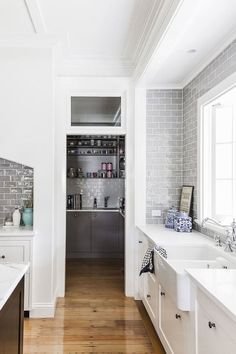 the kitchen is clean and ready to be used as a storage area for cooking utensils