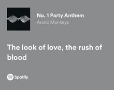 the look of love, the rush of blood cover art for spotify's new album