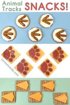 an image of some snacks that are made out of crackers and other food items