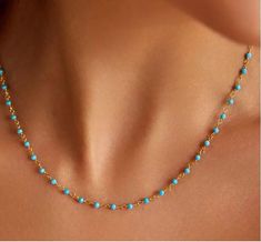 Product Name :- Natural Multi Turquoise necklace  Stone Shape - Faceted beads  Beads Size :- 2.25-2.35mm  Necklace Size - 16 Inch  Necklace Shape - Round shape.  Color - Same as picture   Payment 1.PayPal is Our Only Accepted Method Of Payment. We Accept PayPal Payments From Buyers All Over The World. 2.And if someone other than PayPal wants to pay with Google Pay, Visa and MasterCard, then contact first. 3.Paypal is The Safest, Easiest And Quickest Way To Make Online Purchases. Paying Via PayPal Also Ensures That Your Purchase is Fully Protected And Guaranteed. Shipping 1.All The Items Will Be Shipped Out To You in Time(1-3 Work Days For Overseas Warehouse,1-3 Work Days For China Warehouse). 2.If You Have Not Received Your Item After Estimated Delivered Days, Please Do Not Hurry Contact U Simple Beaded Necklace, Simple Beaded Necklaces, Necklace Minimalist Jewelry, 16 Inch Necklace, Necklace Stone, Necklace Simple, Google Pay, Necklace Minimalist, Necklace Size