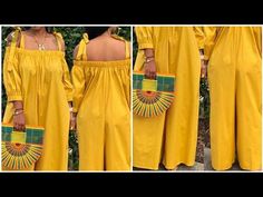 How to make a Cut together jumpsuit/Easy jumpsuit making - YouTube How To Make A Jumpsuit Pattern, How To Sew A Jumpsuit, How To Make A Jumpsuit, How To Cut Jumpsuit For Ladies, Envelope Jumpsuit Pattern, Jumpsuit Diy, V-neck Jumpsuit With Button Closure For Day Out, Jumper Suit, Dress To Jumpsuit