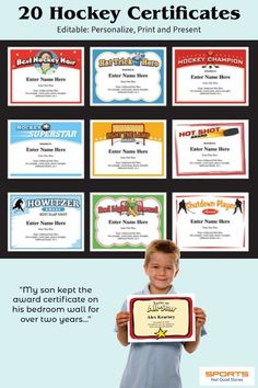 20 Editable Hockey Certificates Hockey Quotes Funny, Hockey Awards, Hockey Hair, Funny Awards, Hockey Quotes, Hockey Humor, Wayne Gretzky, Award Certificates, Hot Shots