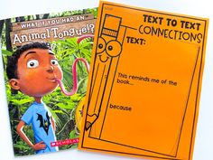 two children's books about texting are shown